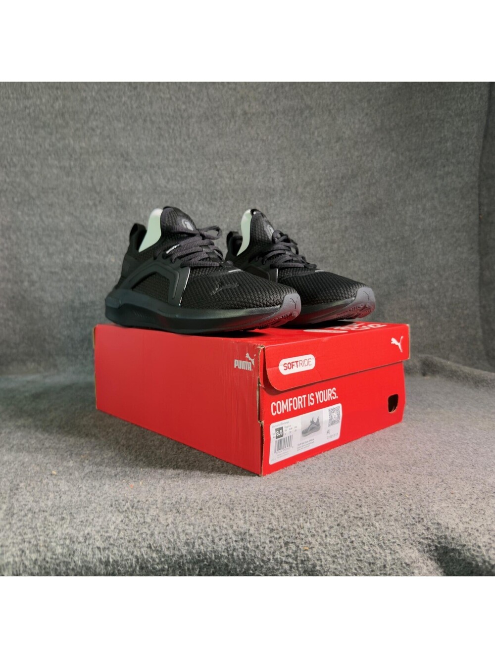 Puma Softride Enzo 5 Wns Shoes Womens Size 8.5 Black Running Sneakers 311213-12